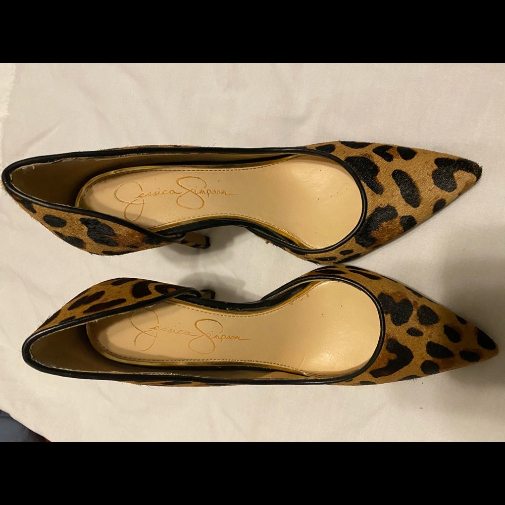 Jessica Simpson Claudette 2 Leopard Heels